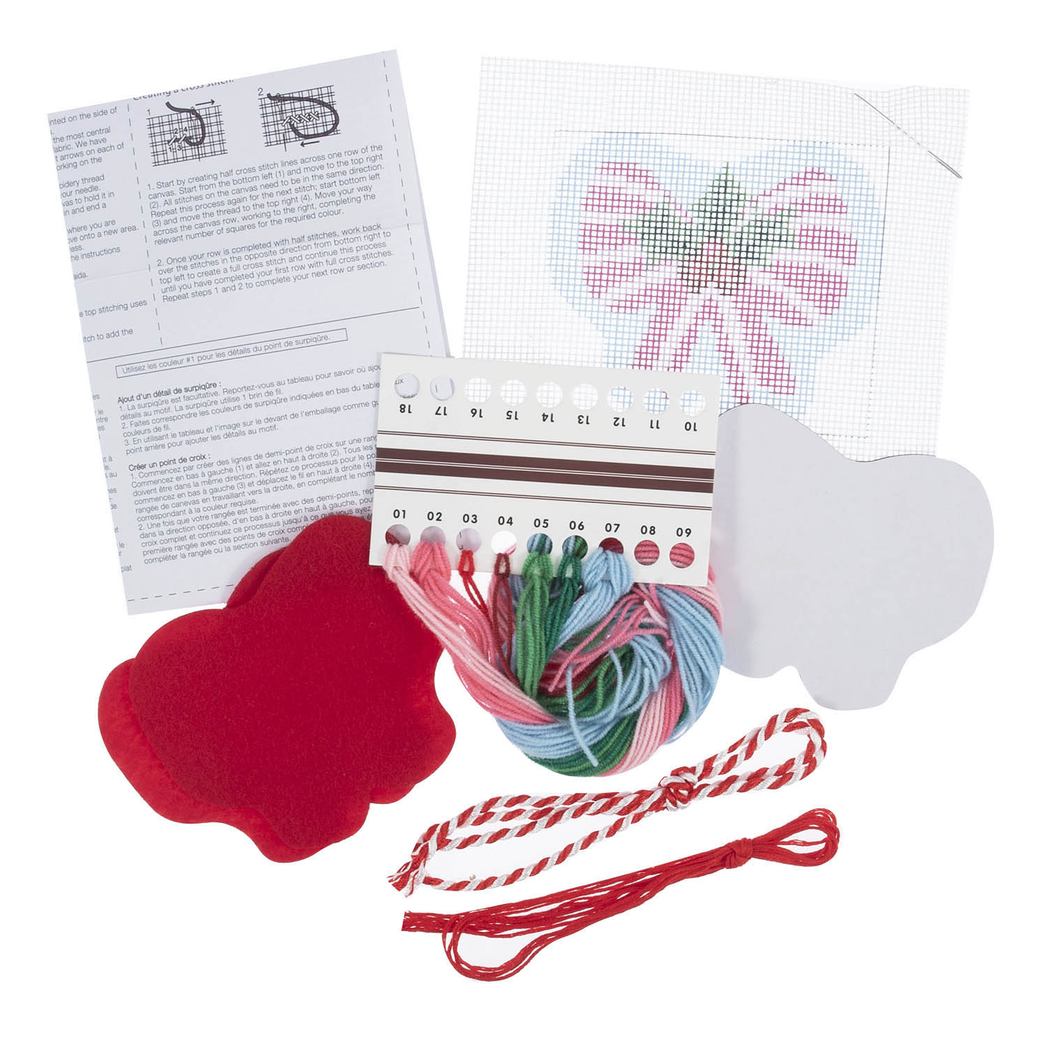 Half Stitch / Tapestry Decoration Kit: Christmas: Bow - Image 2