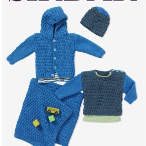 Hooded Jacket, Round Neck Sweater, Hat and Blanket in Sirdar No.1 Chunky