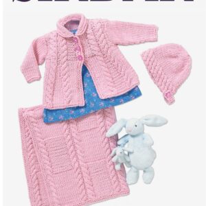 Baby Girl's Matinee Coat, Bonnet and Blanket in Sirdar No.1 Chunky