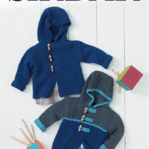Baby Boy's Duffle Coat in Sirdar Snuggly Baby Bamboo DK