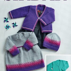 Dress, Cardigans and Hats in Sirdar Snuggly DK
