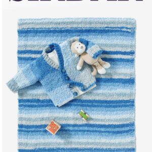 Baby Boy's Cardigan and Blanket in Sirdar Snuggly Snowflake Chunky